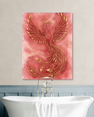Phoenix Ascendant Burst - Luxury Wall Art
