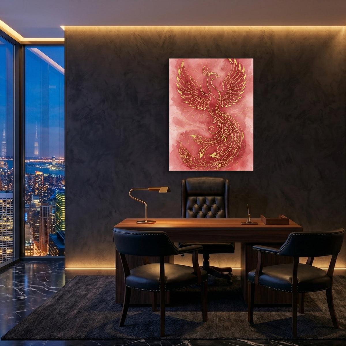 Phoenix Ascendant Burst - Luxury Wall Art