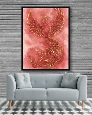 Phoenix Ascendant Burst — phoenix ascendant burst psd grey wood checkers couch 1port framed black