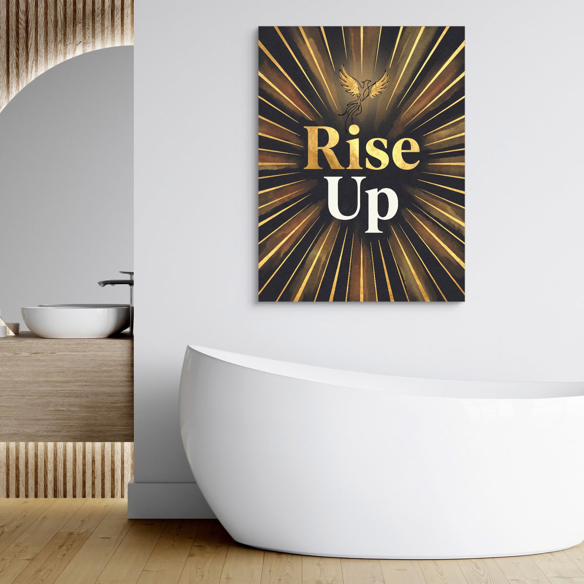 Phoenix Golden Rising — phoenix golden rising sq bathroom hotel 1port flush print