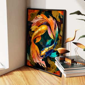 Phoenixes Circling Dance — Phoenixes Circling Dance New   Living Room Wall Apartment Zoom 247