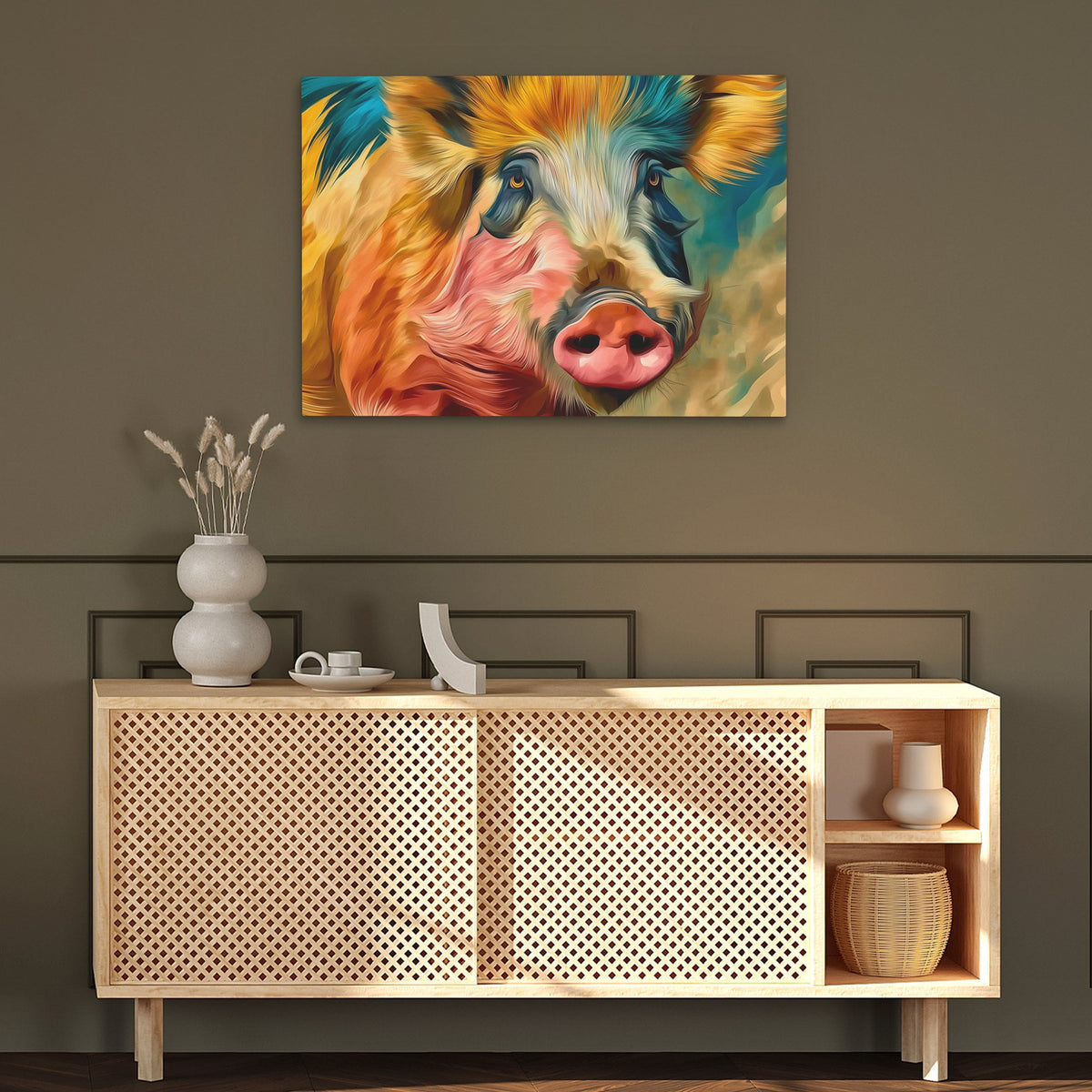 Pig's Windswept Glory - Luxury Wall Art