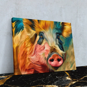 Pig's Windswept Glory - Luxury Wall Art