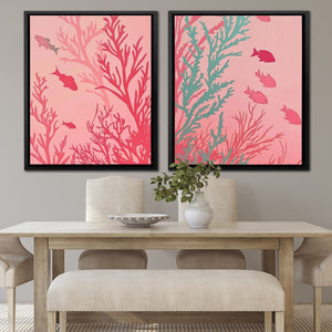 Pink Coral Harmony - Luxury Wall Art