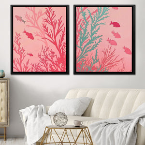 Pink Coral Harmony - Luxury Wall Art