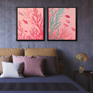 Pink Coral Harmony - Luxury Wall Art