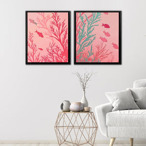 Pink Coral Harmony - Luxury Wall Art