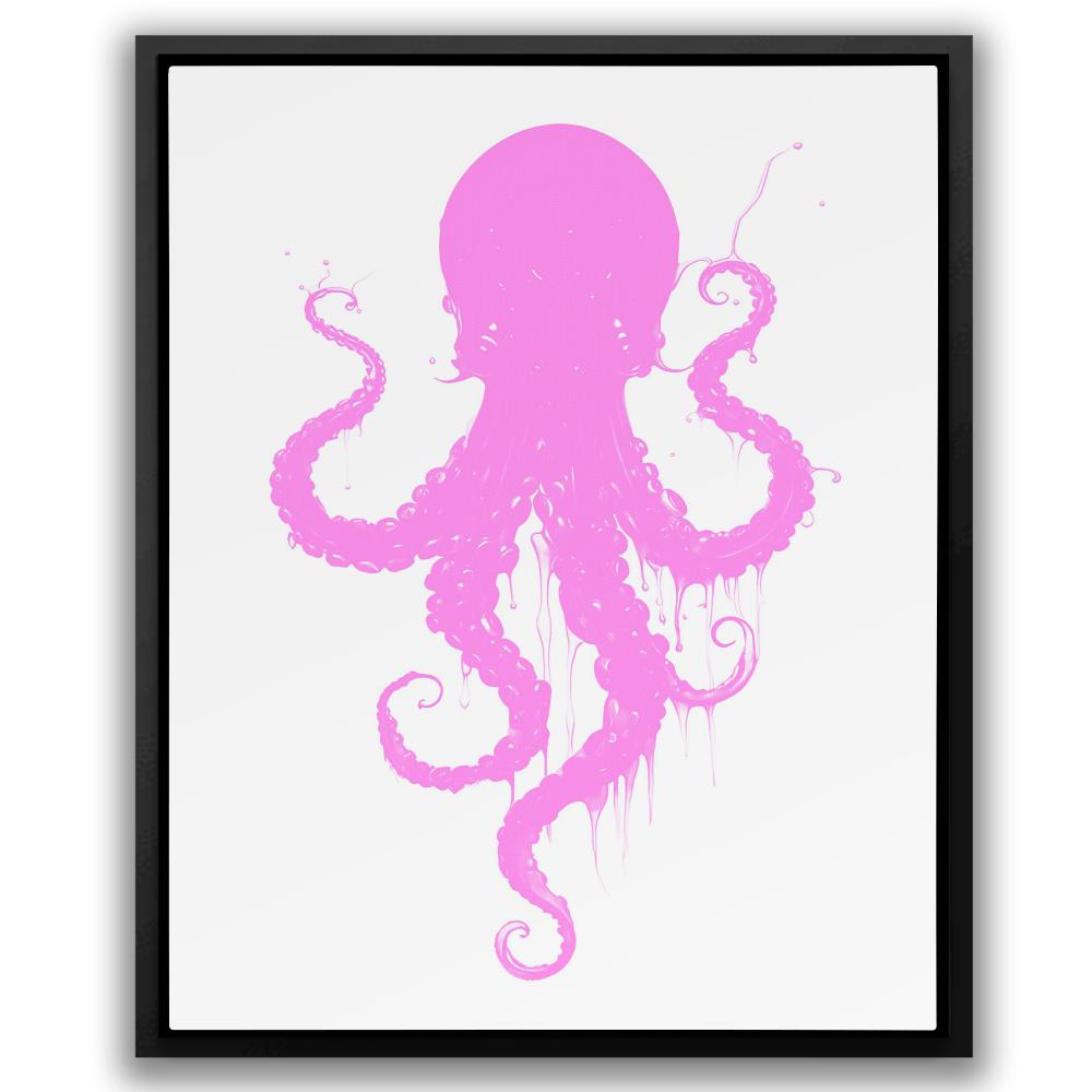 Pink Dancing Octopus - Luxury Wall Art