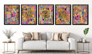 Pink Diamonds Royal Flush - Luxury Wall Art