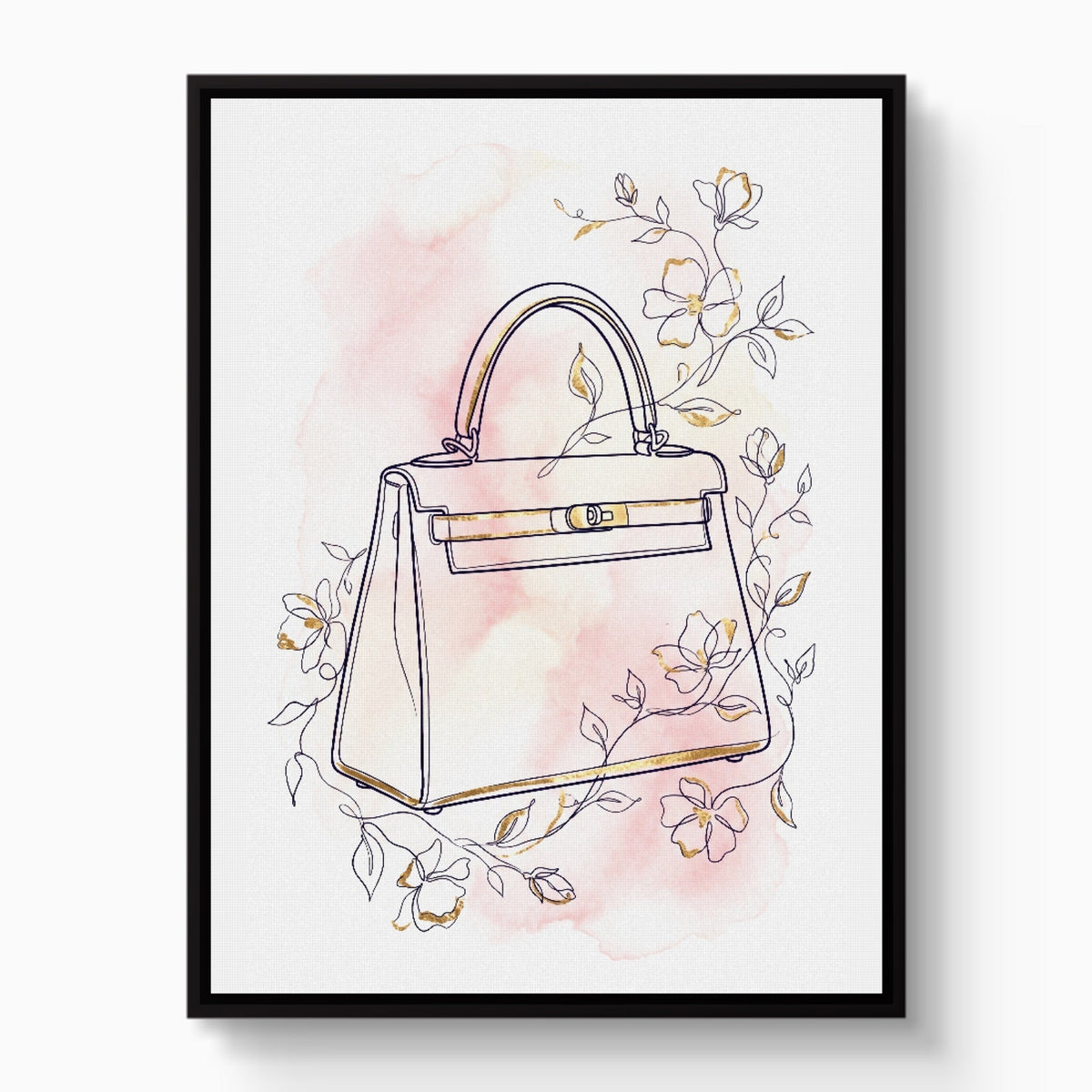 Pink Floral Fashion 4-Piece Set - Luxury Wall Art