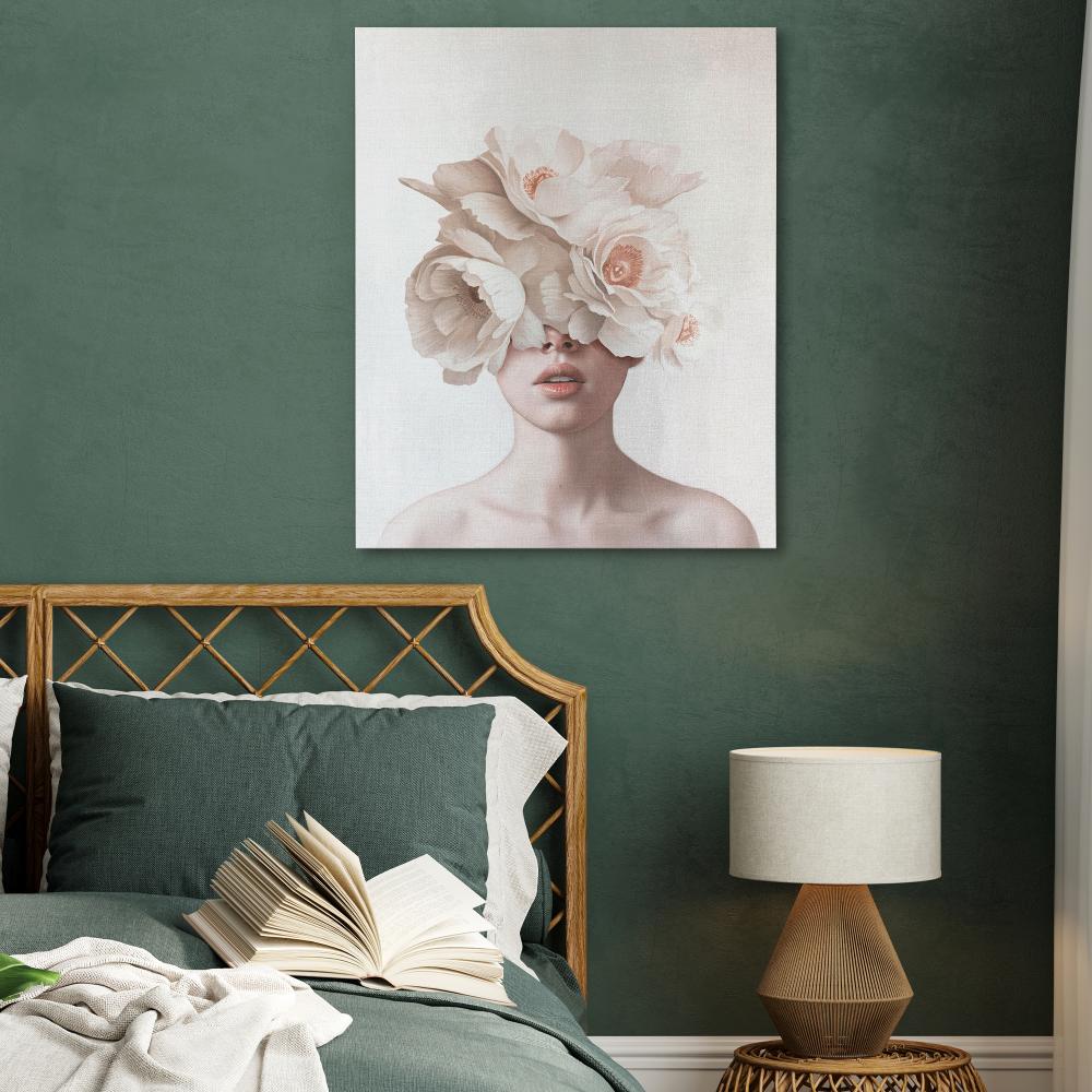 Pink Flower Lady - Luxury Wall Art
