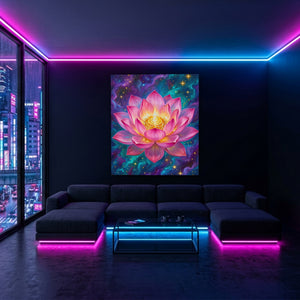 Pink Lotus Cosmic — Pink Lotus Cosmic Blue Pink Neon Room Port 17