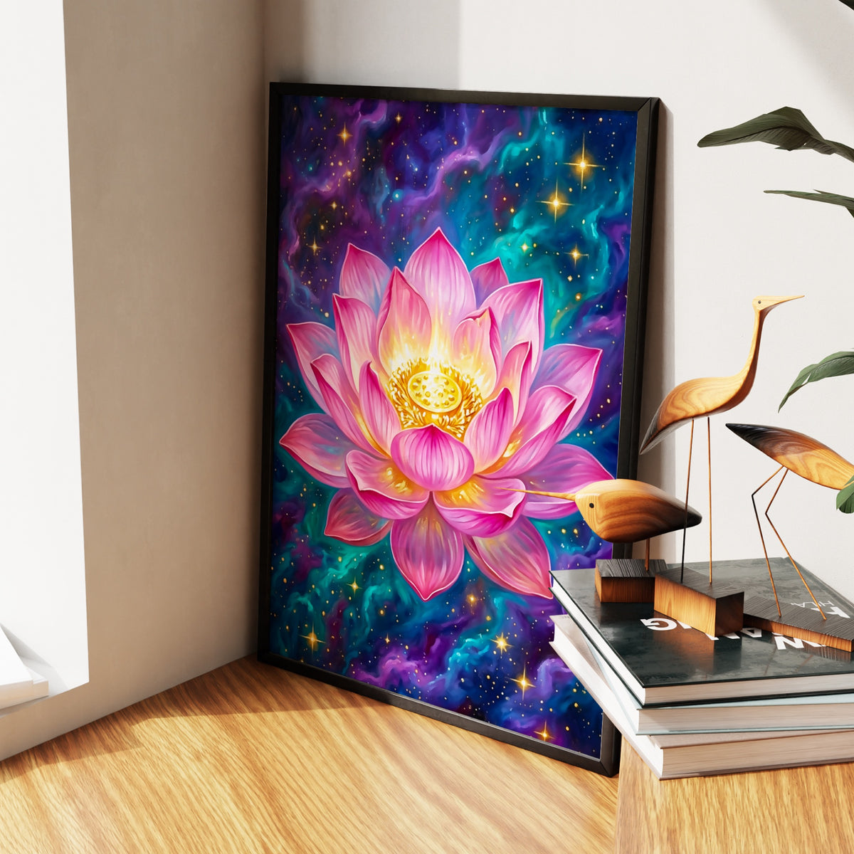 Pink Lotus Cosmic — Pink Lotus Cosmic New   Living Room Wall Apartment Zoom 113