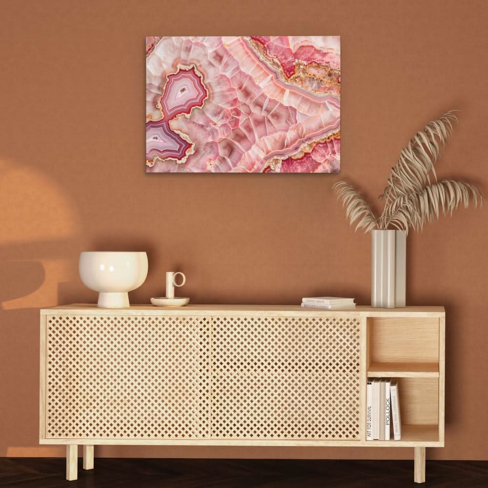 Pink Mineral Mosaic - Luxury Wall Art