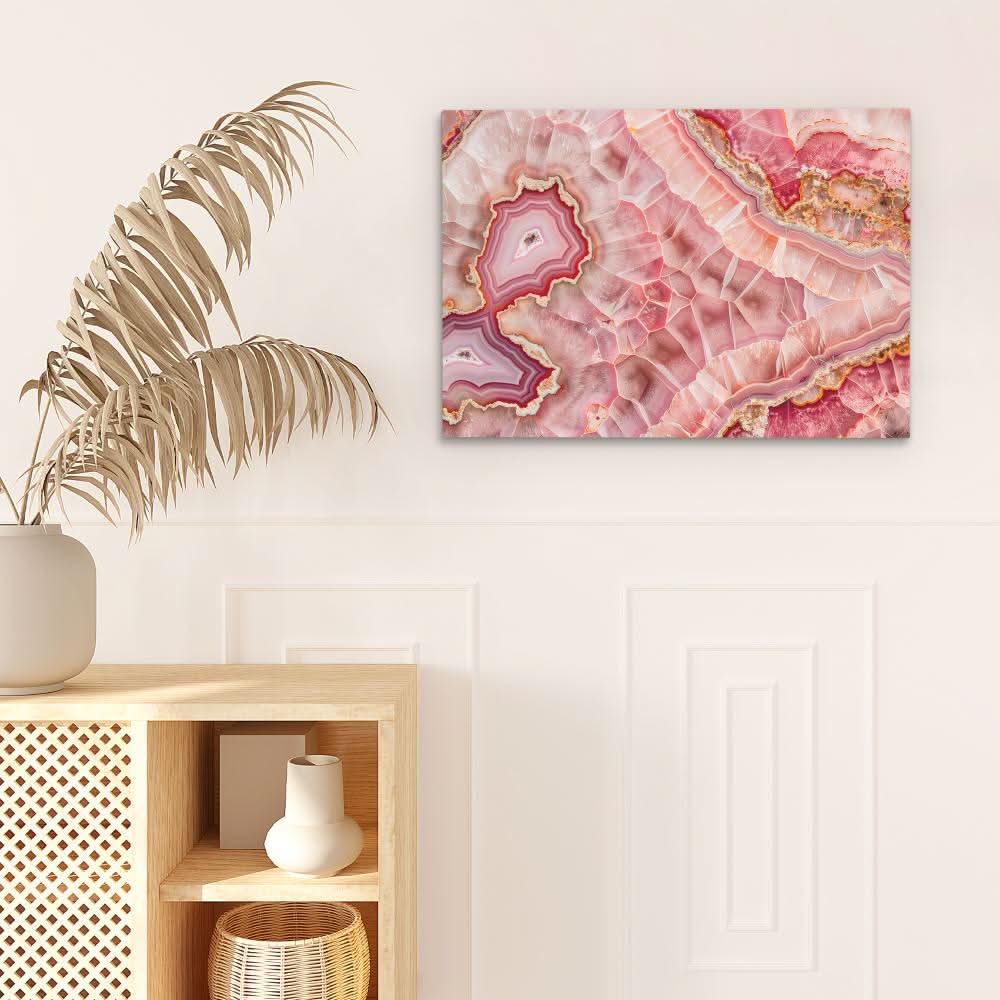 Pink Mineral Mosaic - Luxury Wall Art