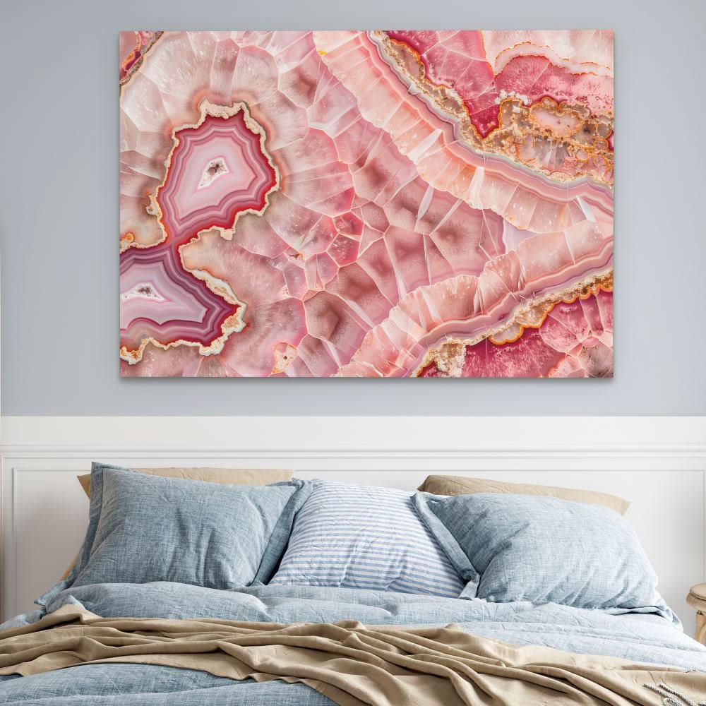 Pink Mineral Mosaic - Luxury Wall Art