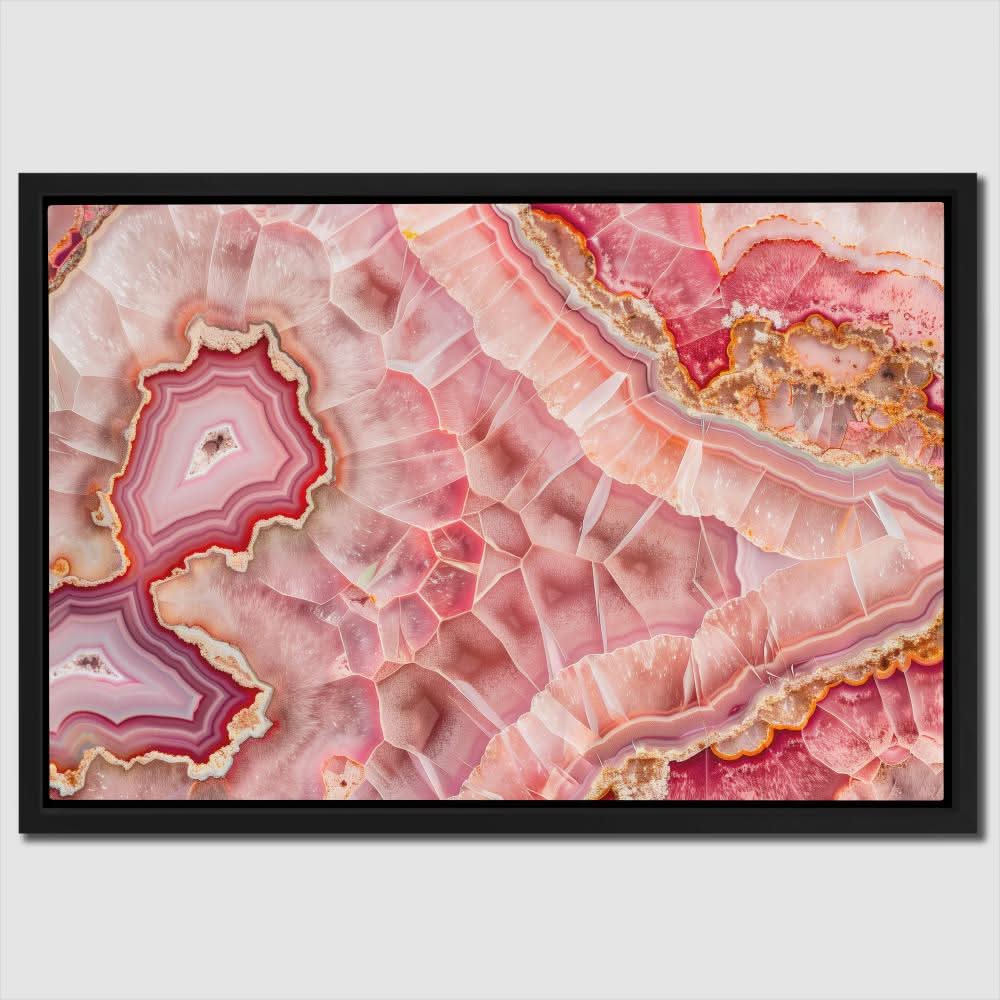 Pink Mineral Mosaic - Luxury Wall Art