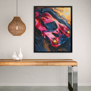 Pink Race Car - Luxury Wall Art