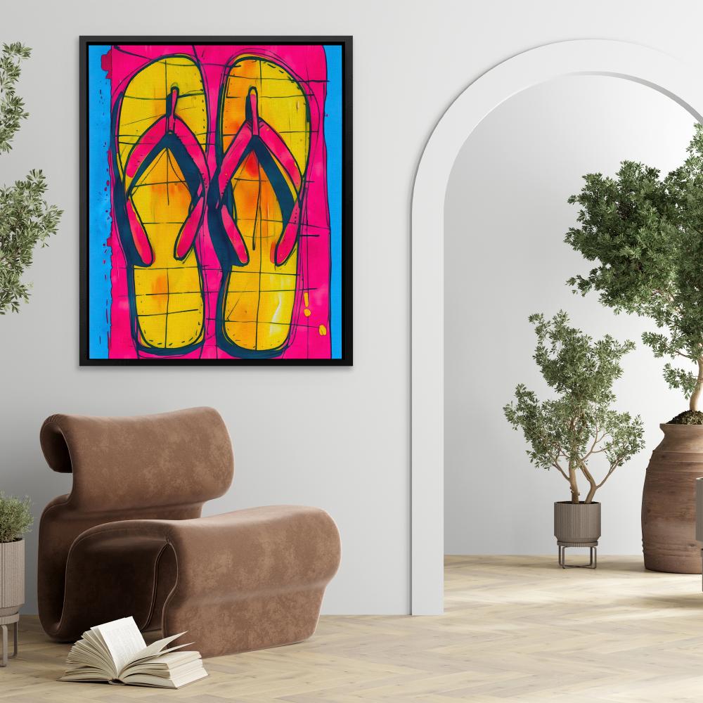 Pink Sandals - Luxury Wall Art