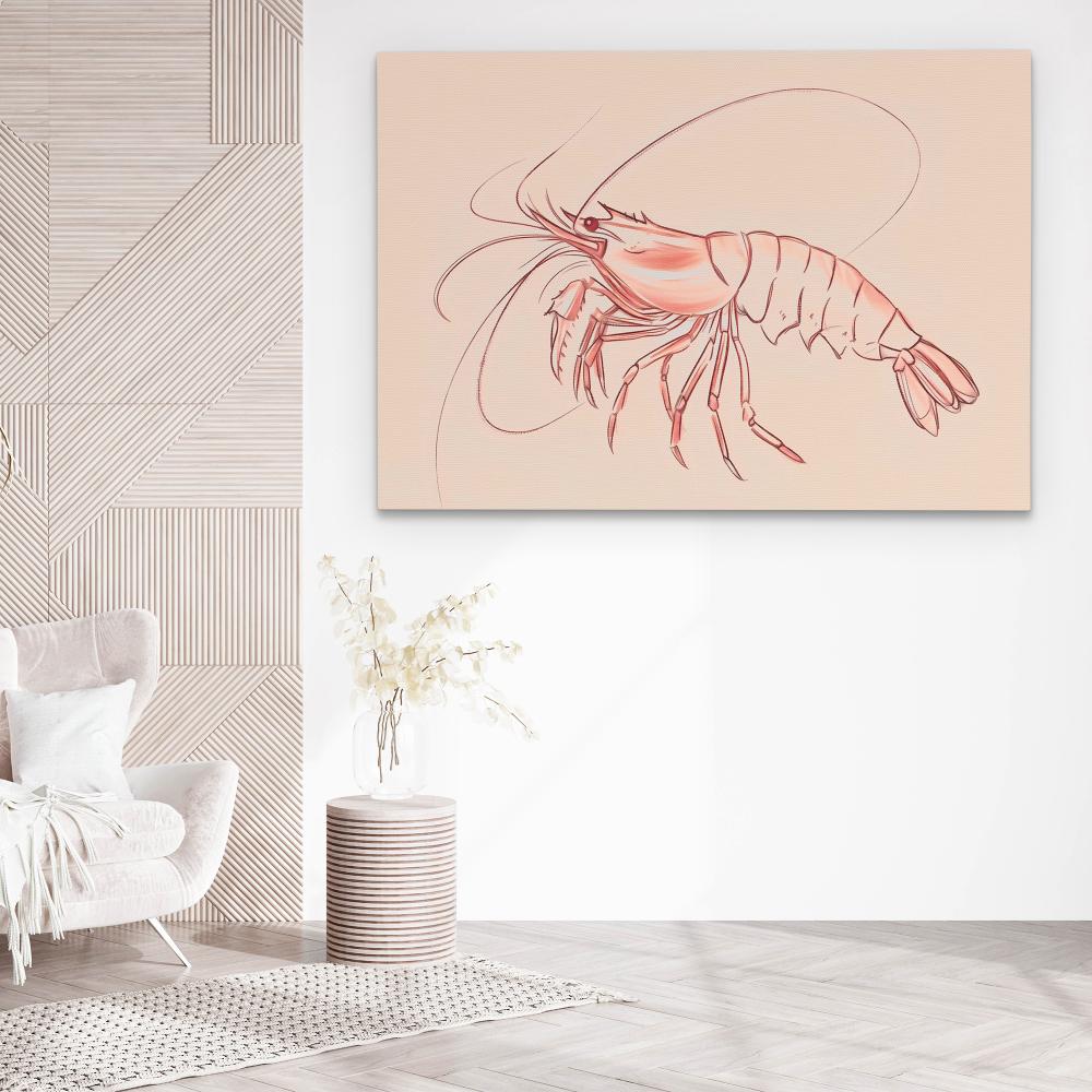 Pink Shrimp - Luxury Wall Art