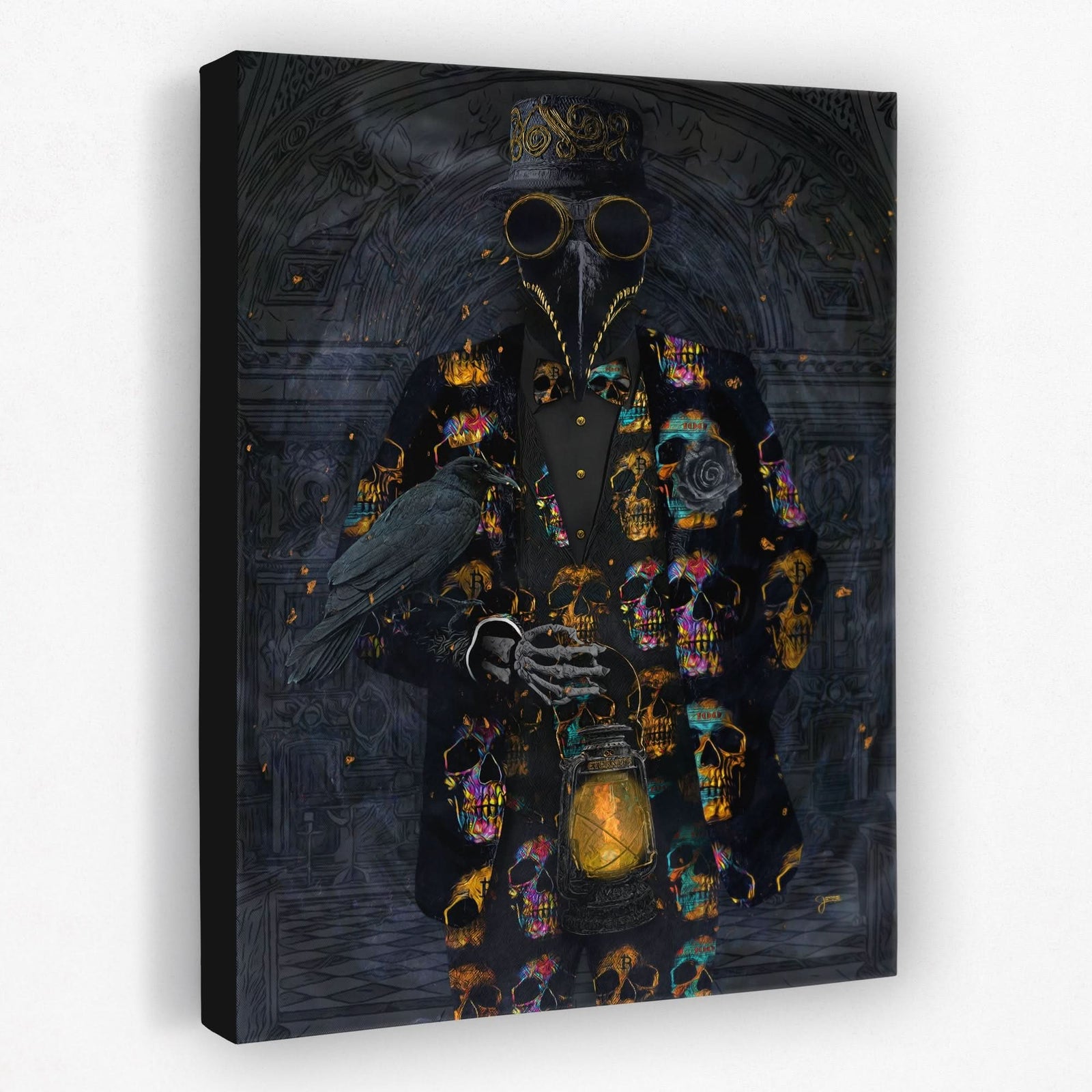Plague Skulls - Crypto Canvas Wall Art