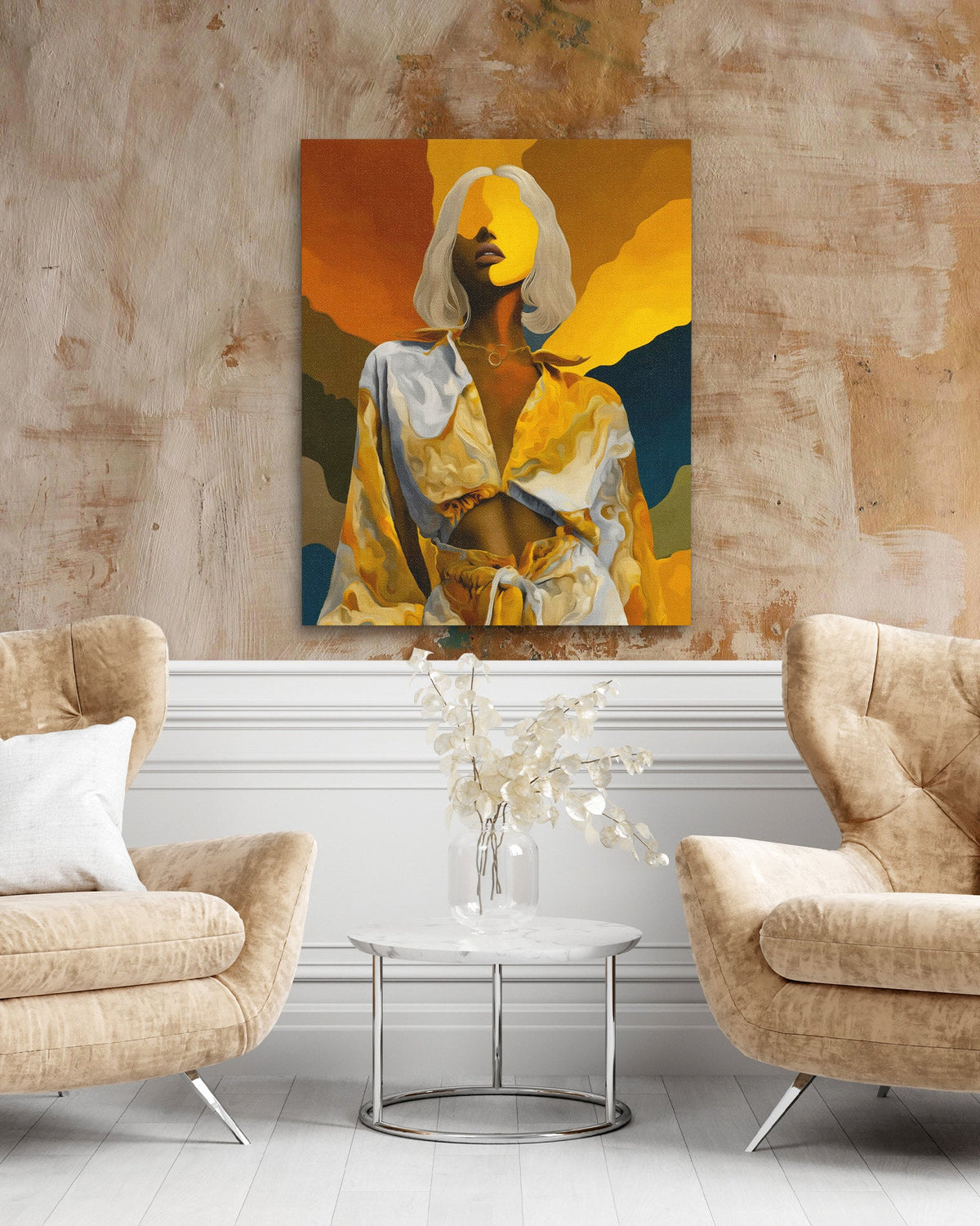 Platinum Reverie Portrait - Luxury Wall Art