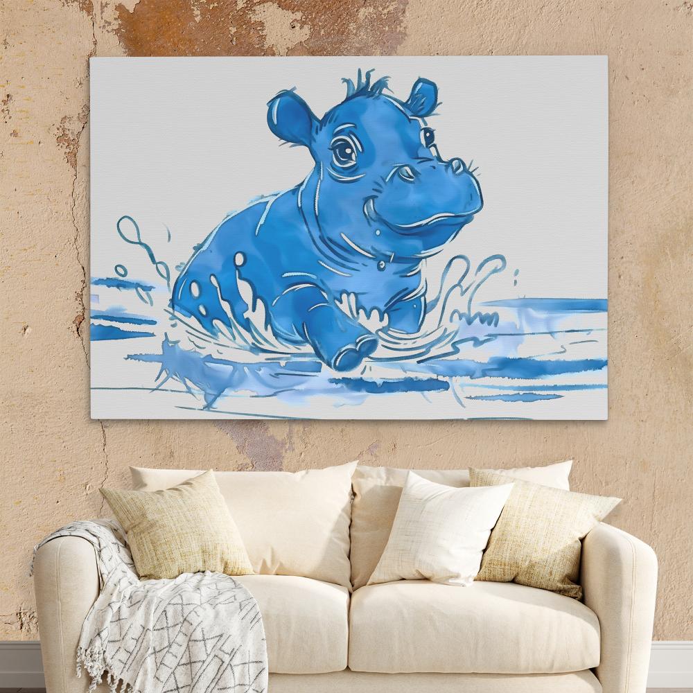 Playing Hippo - Luxury Wall Art