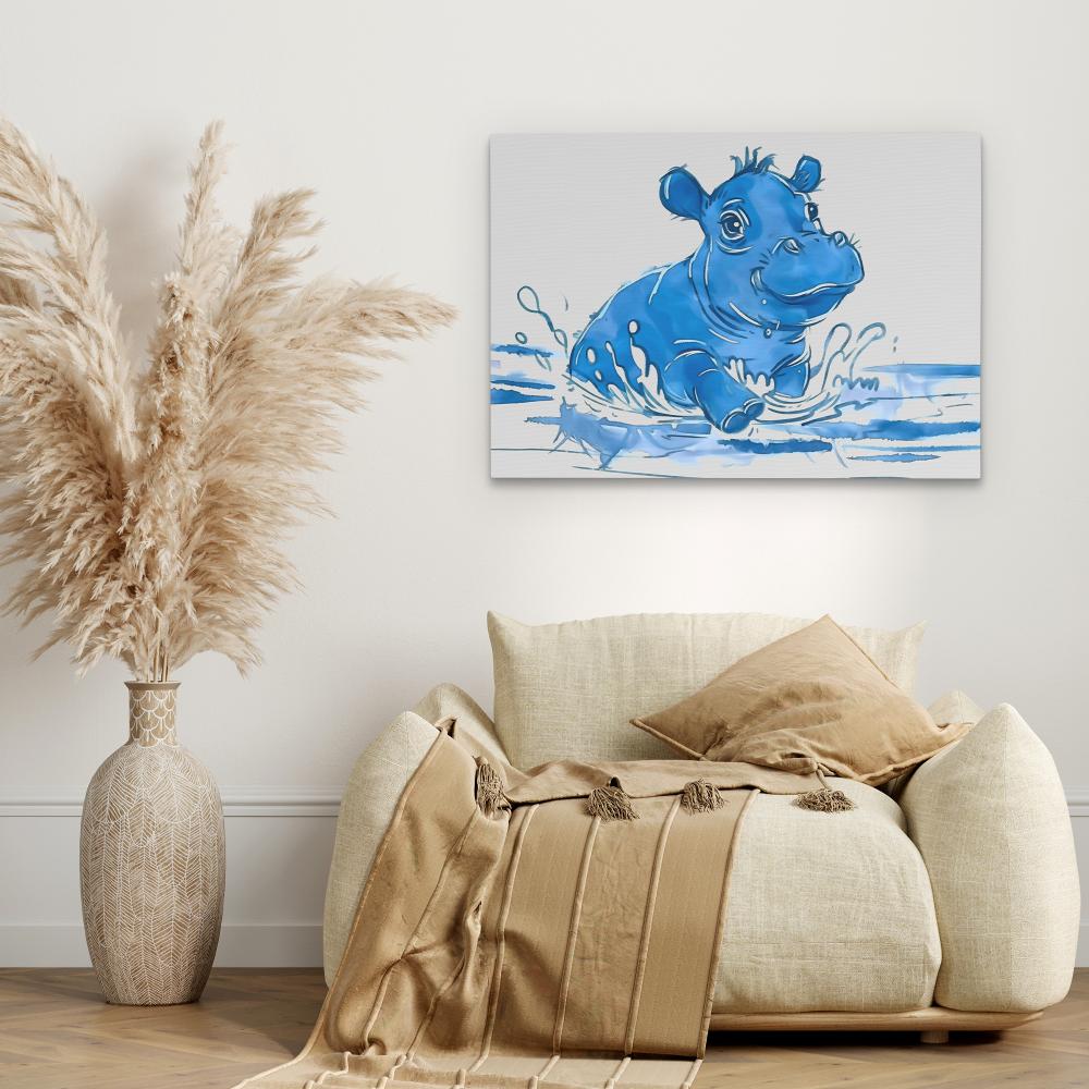Playing Hippo - Luxury Wall Art