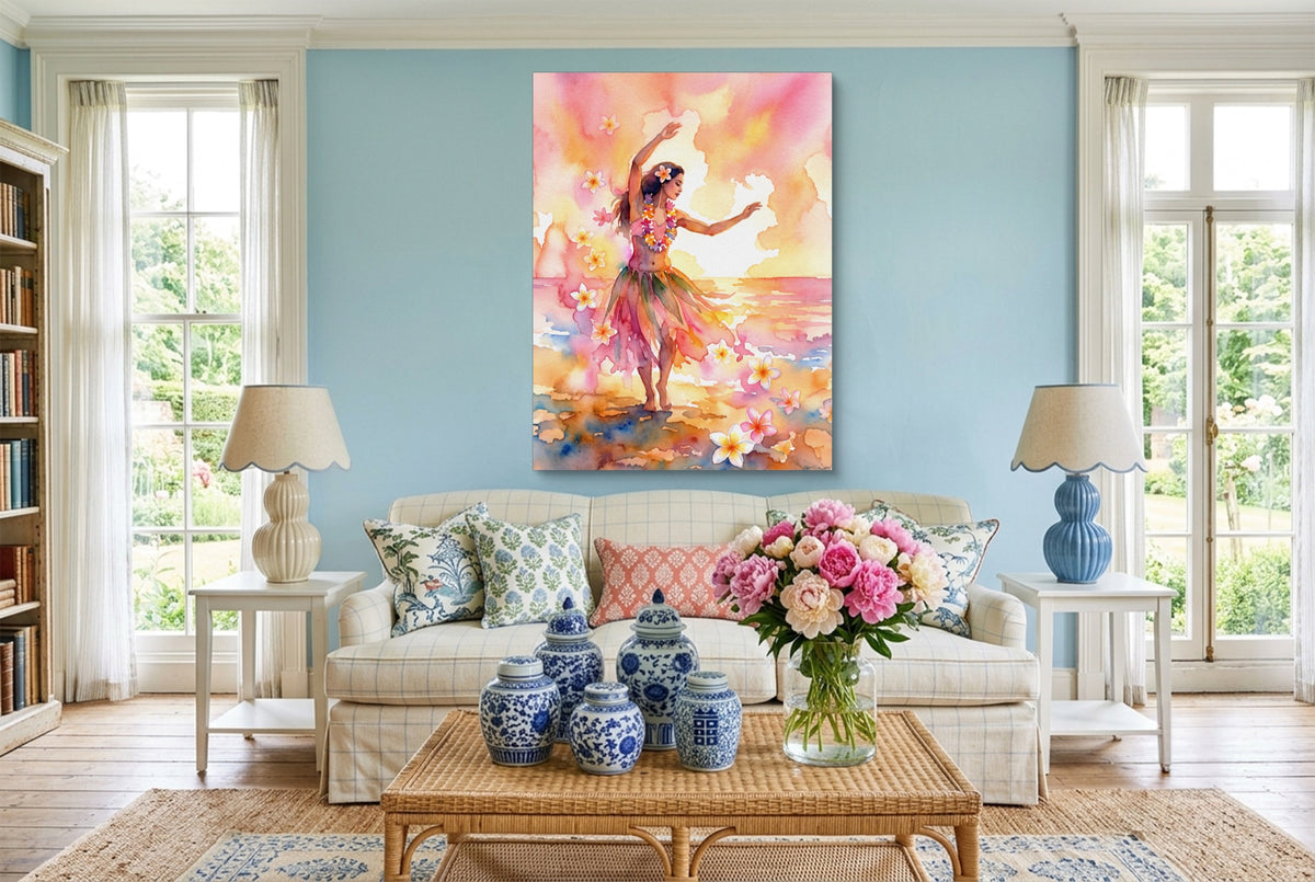 Plumeria Dance — plumeria dance living room interior 3 1port flush print