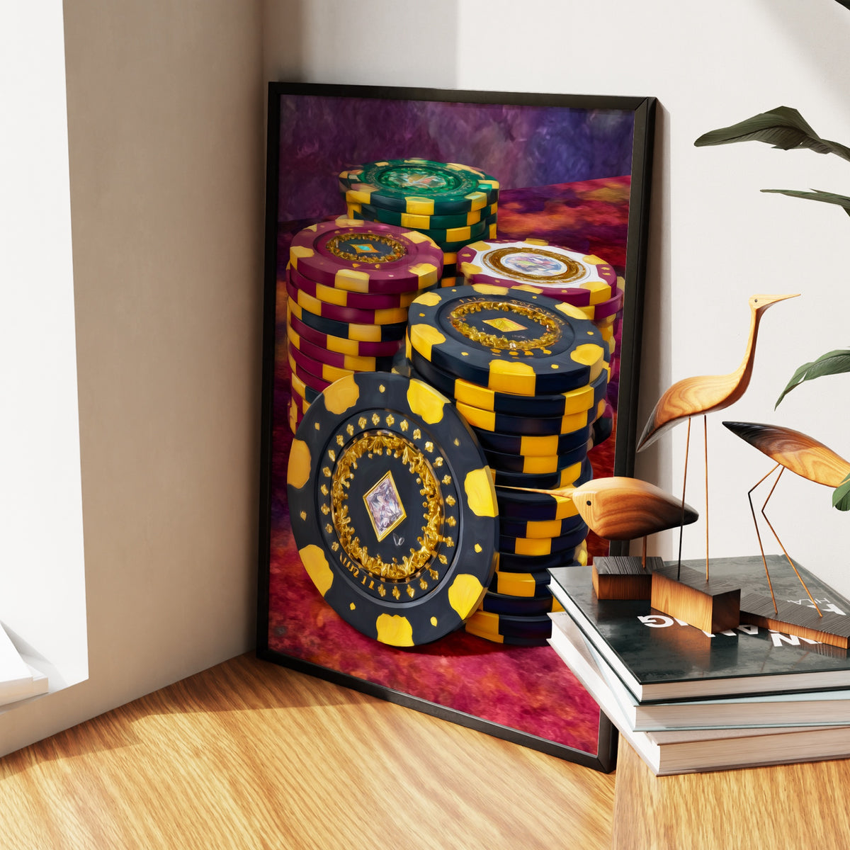 Poker Chips Luxury — Poker Chips Luxury New   Living Room Wall Apartment Zoom 116