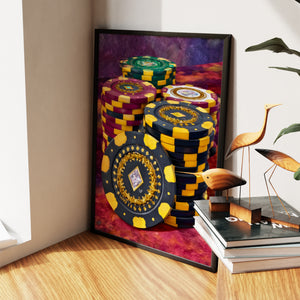 Poker Chips Luxury — Poker Chips Luxury New   Living Room Wall Apartment Zoom 116