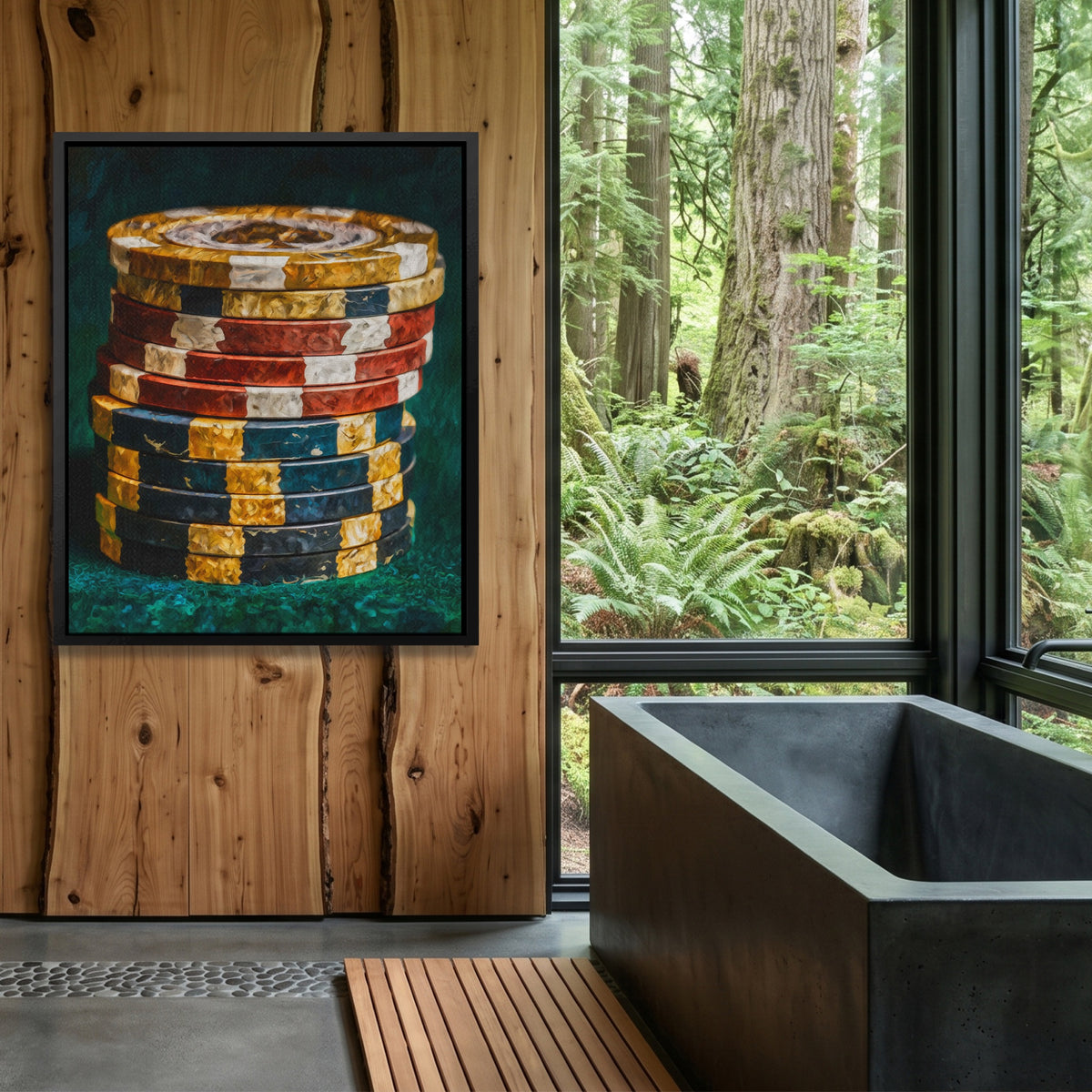 Poker Chips Stacked — Poker Chips Stacked Outdoor Bathroom Log Port 298