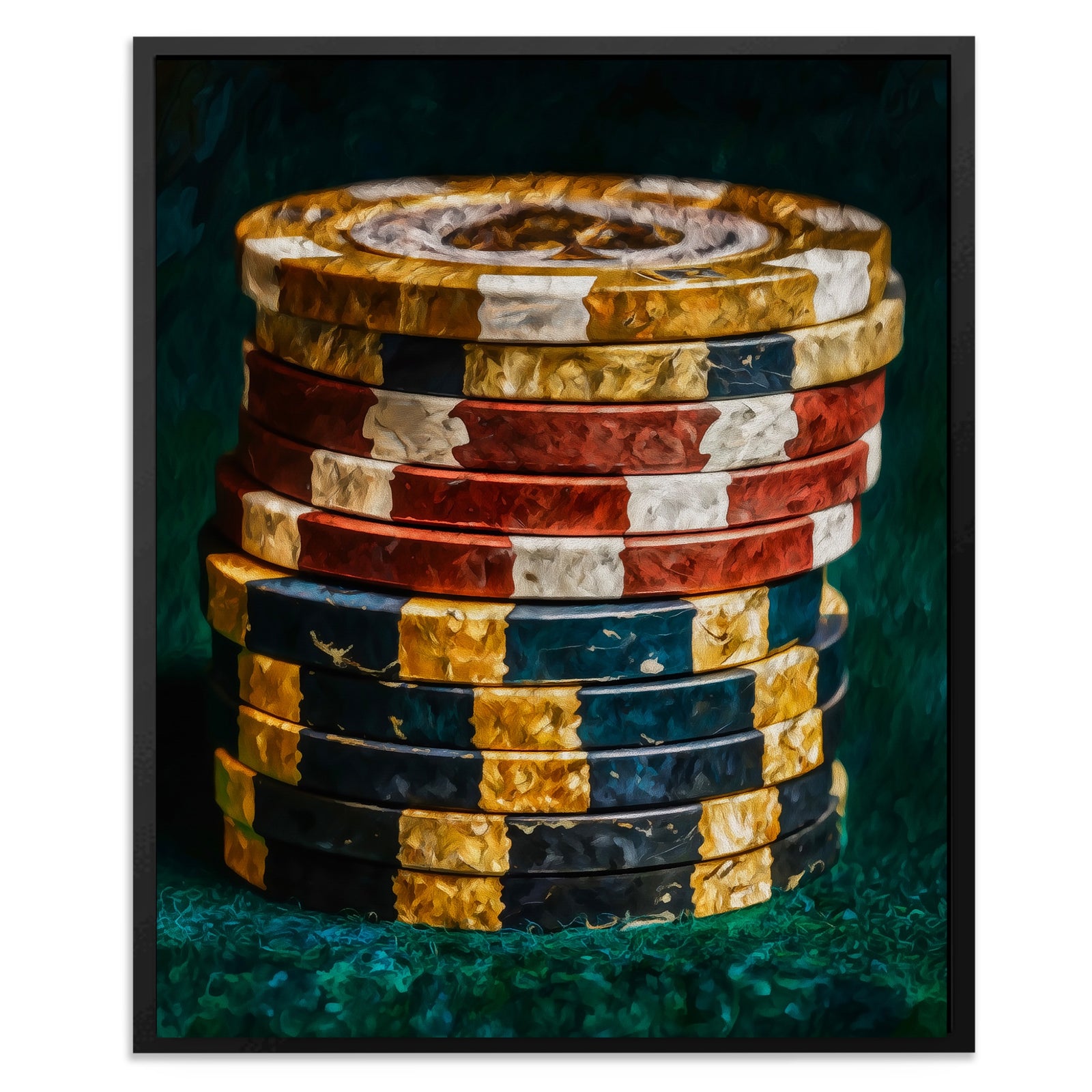 Poker Chips Stacked — Poker Chips Stacked Front Facing Portrait2 123