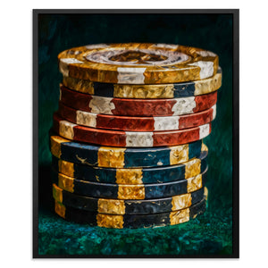 Poker Chips Stacked — Poker Chips Stacked Front Facing Portrait2 123