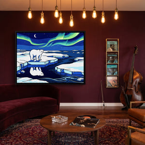 Polar Bear Aurora — polar bear aurora sq jazz room 1land framed black