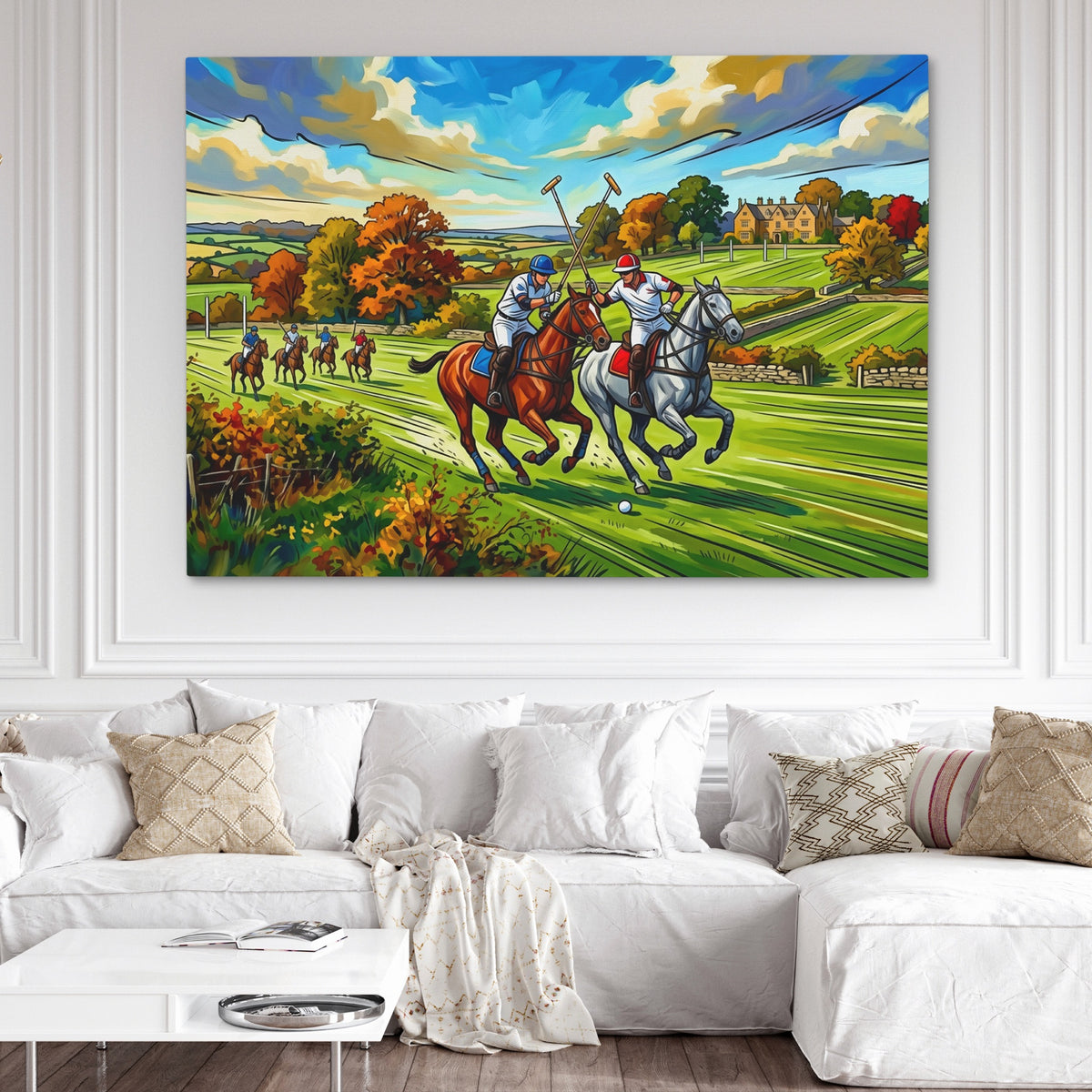Polo Match Gallop — Polo Match Gallop White Couch and Wall 264