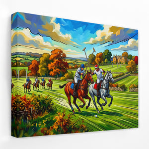 Polo Match Gallop — Polo Match Gallop Landscape   Side View   Mirror Wrap 201