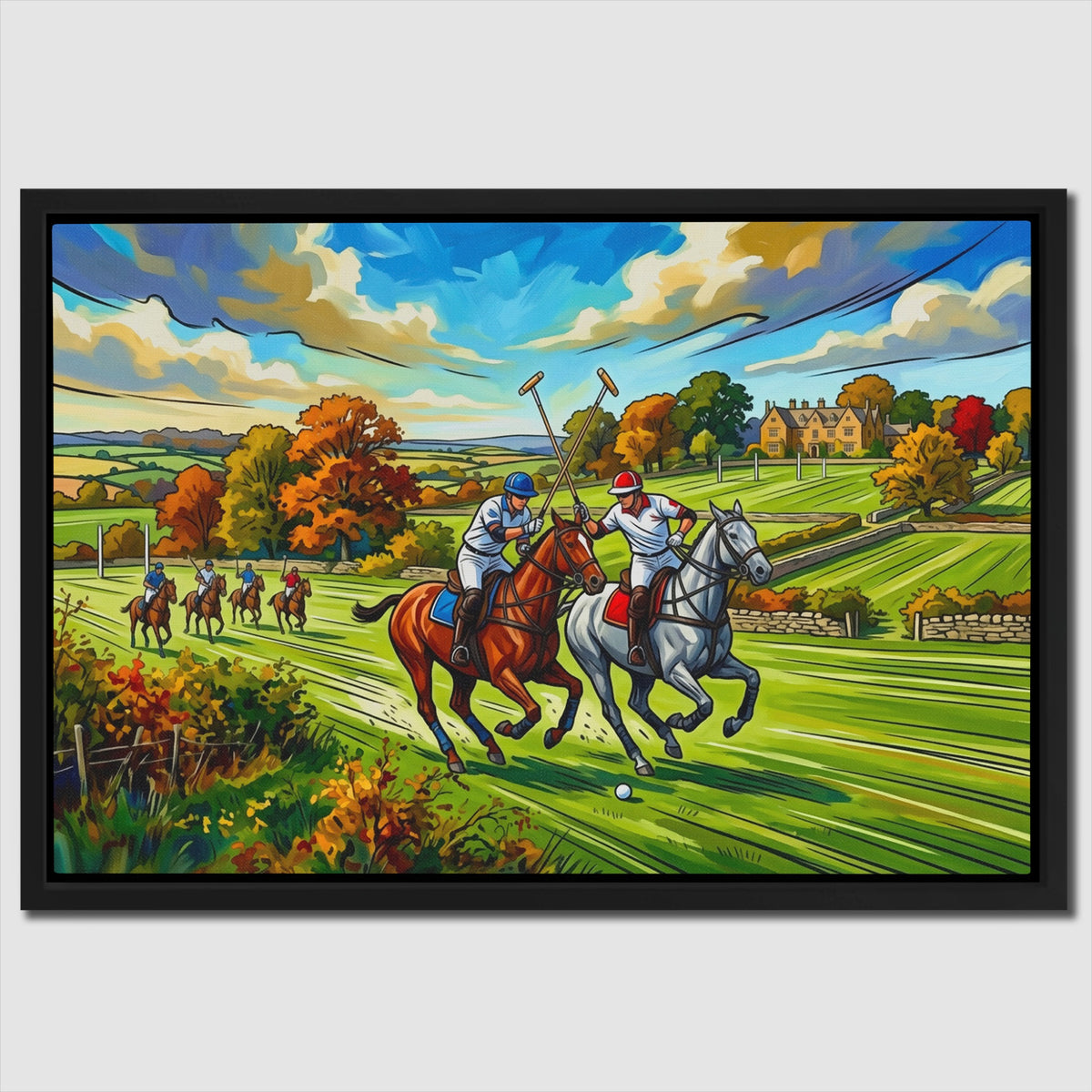 Polo Match Gallop — Polo Match Gallop Close Up Landscape 75