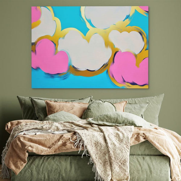 Pop Art Clouds in a room