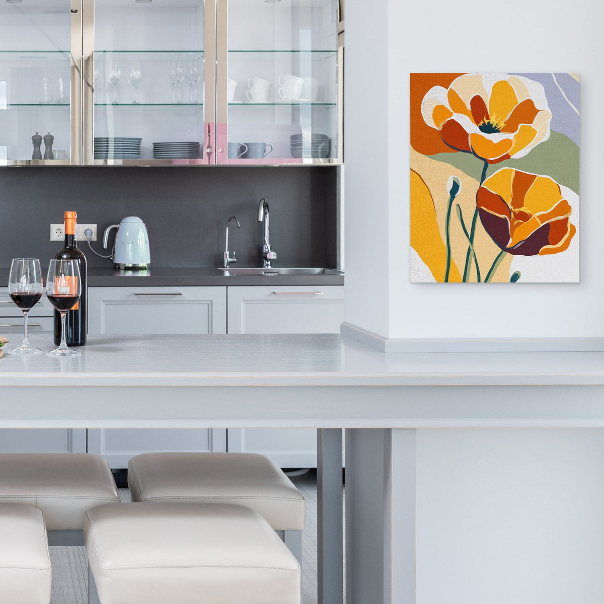 Poppy Autumn Glow - Luxury Wall Art