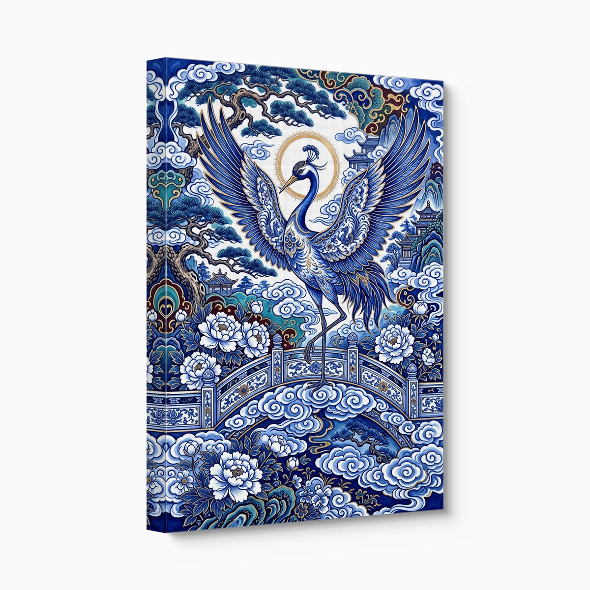 Porcelain Sky Crane — porcelain sky crane angled flush print