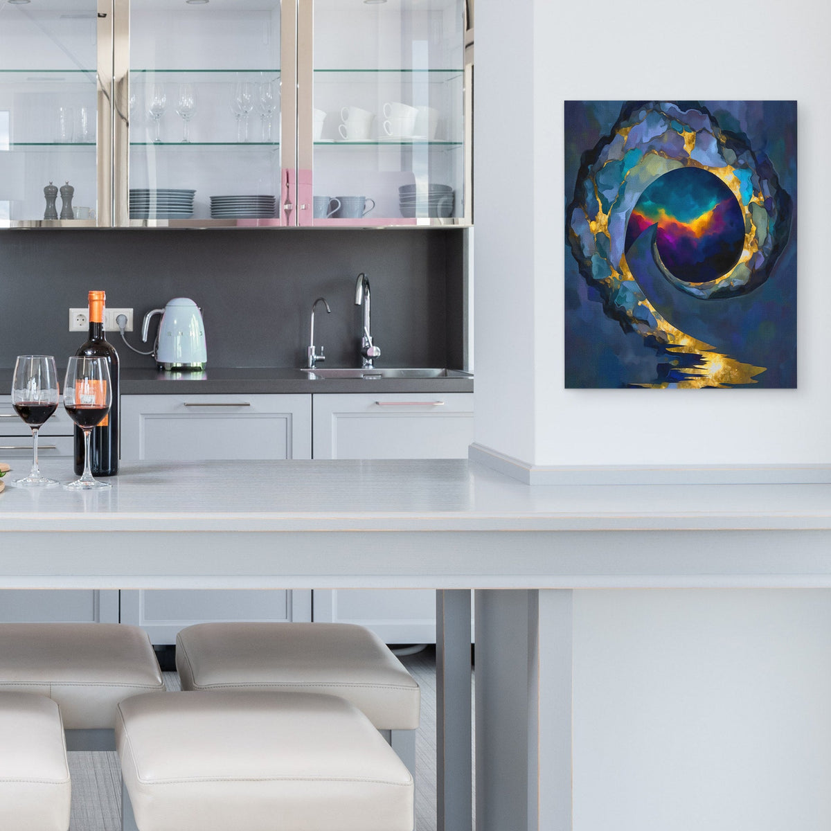 Portal's Sapphire Heart - Luxury Wall Art