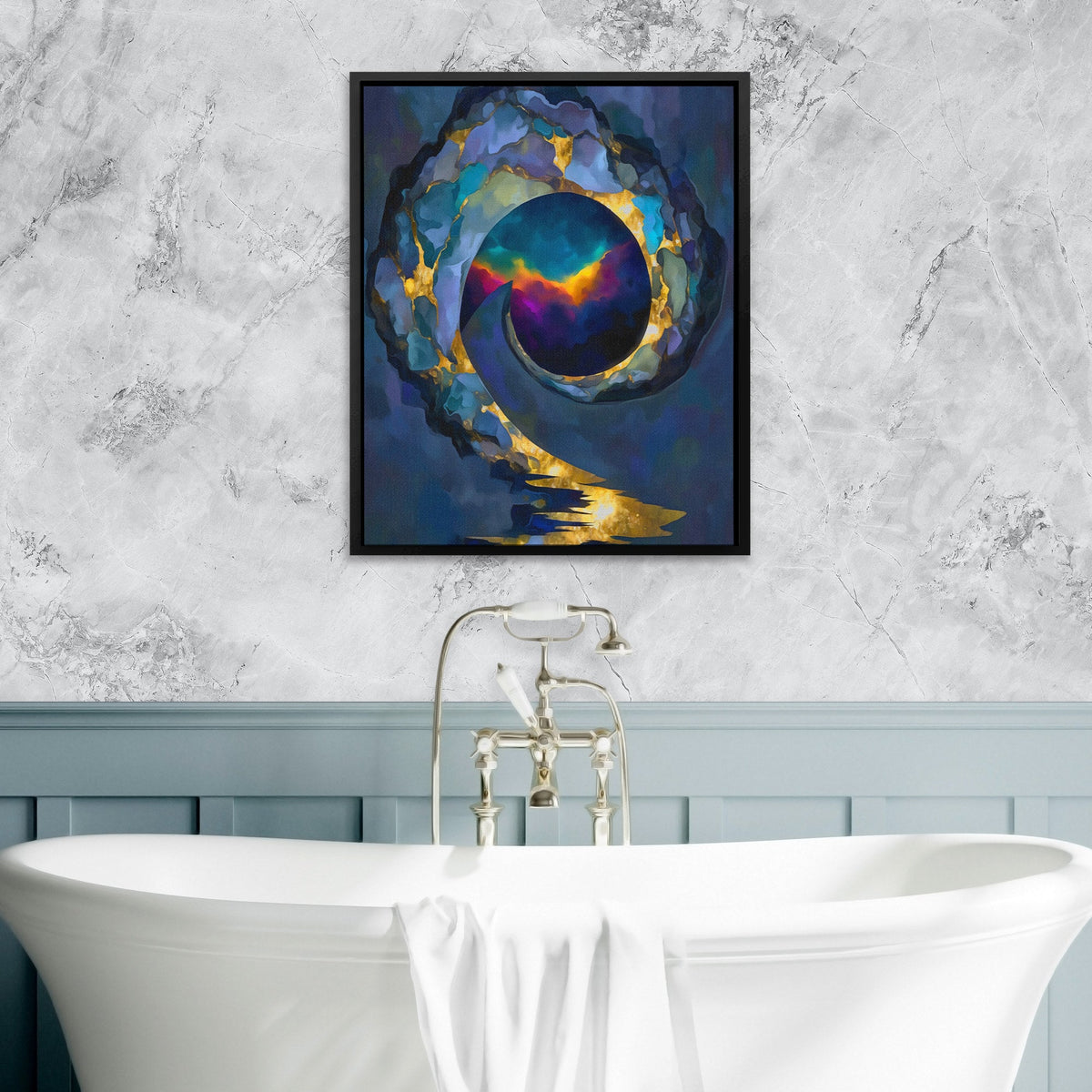 Portal's Sapphire Heart - Luxury Wall Art