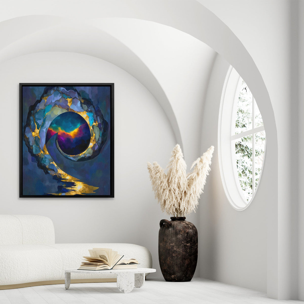 Portal's Sapphire Heart - Luxury Wall Art