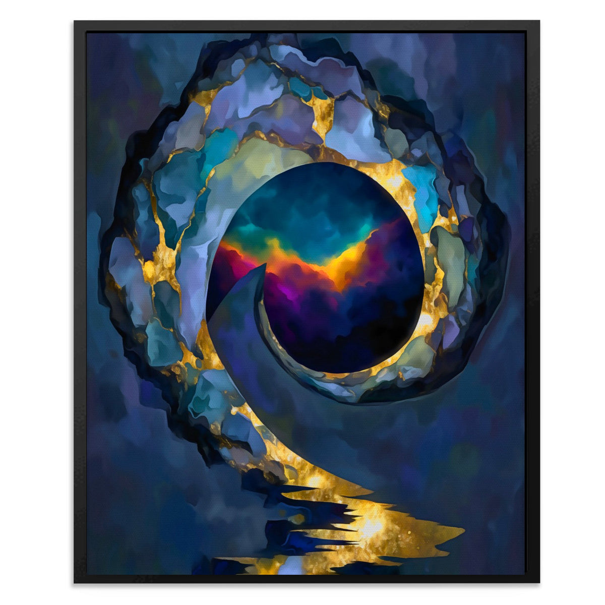 Portal's Sapphire Heart - Luxury Wall Art