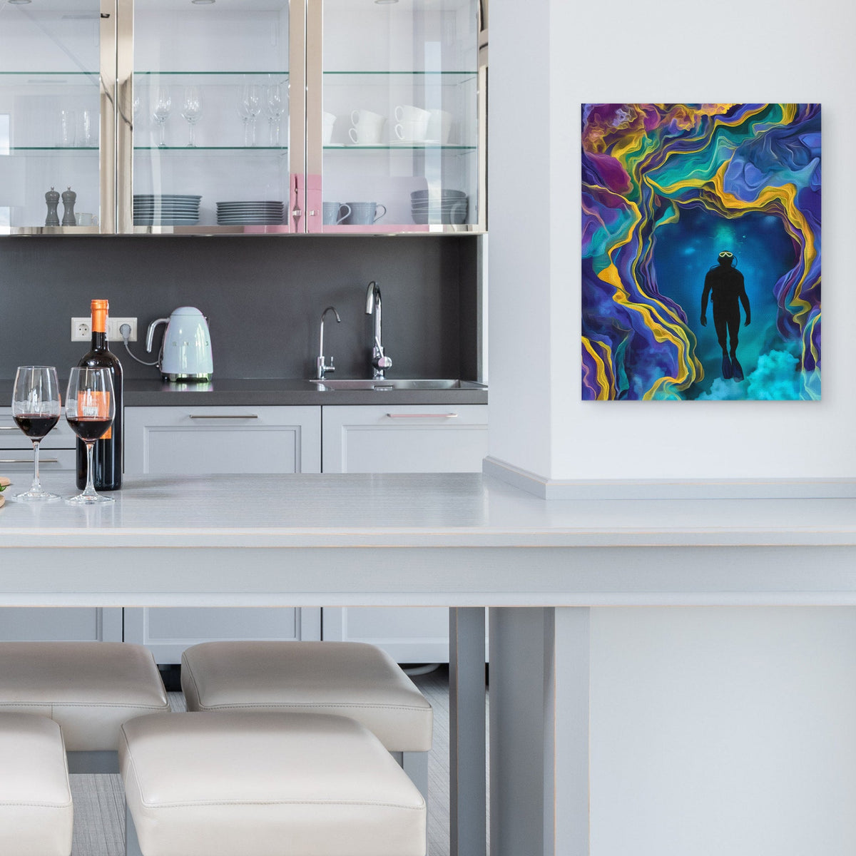 Portal's Teal Depths - Luxury Wall Art