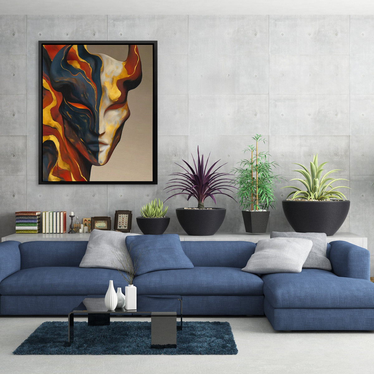 Portrait in Flames - Luxury Wall Art