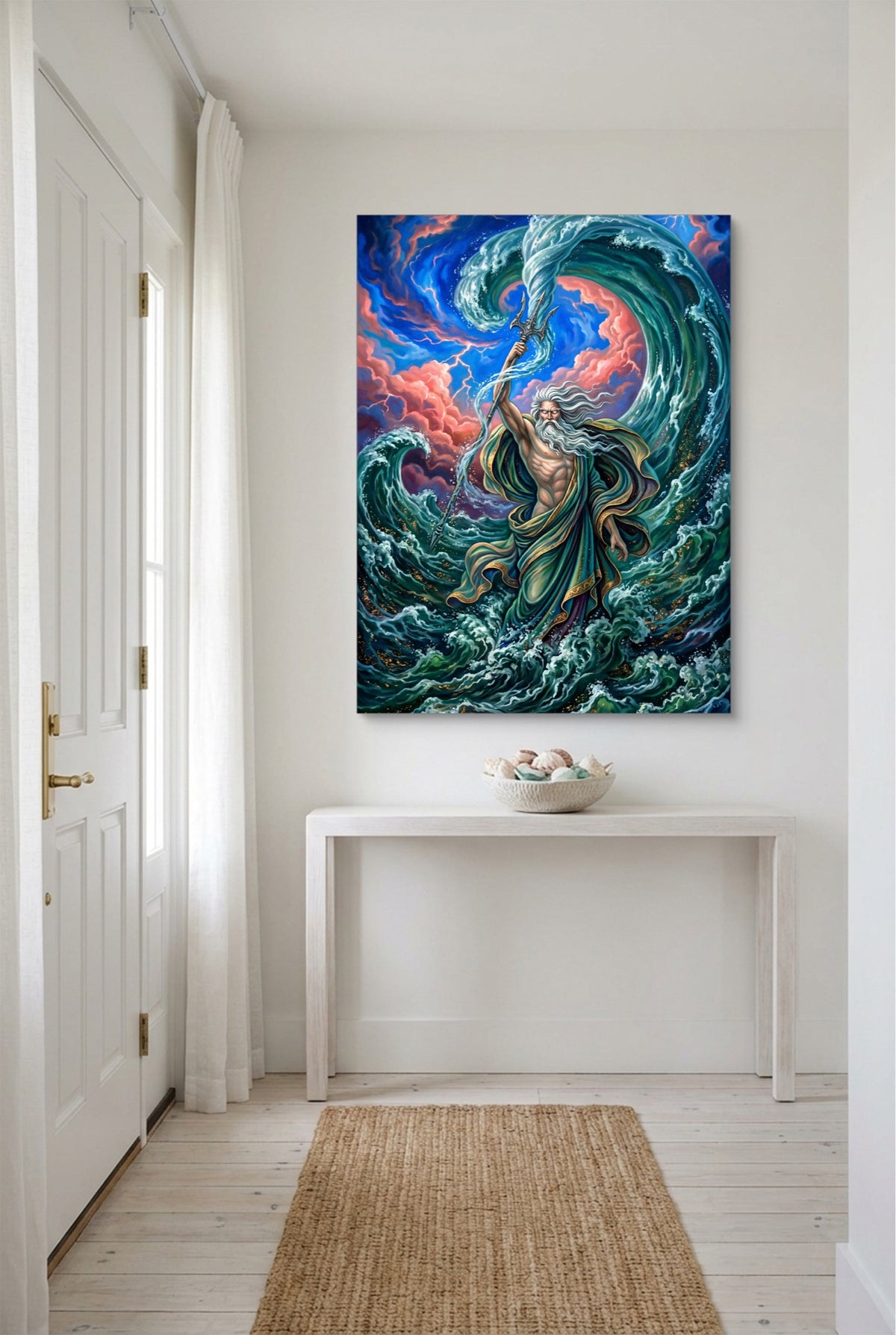 Poseidon's Tempest — poseidon's tempest p small room with table 1port flush print