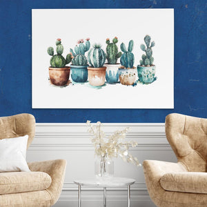 Potted Cacti Plants - Luxury Wall Art