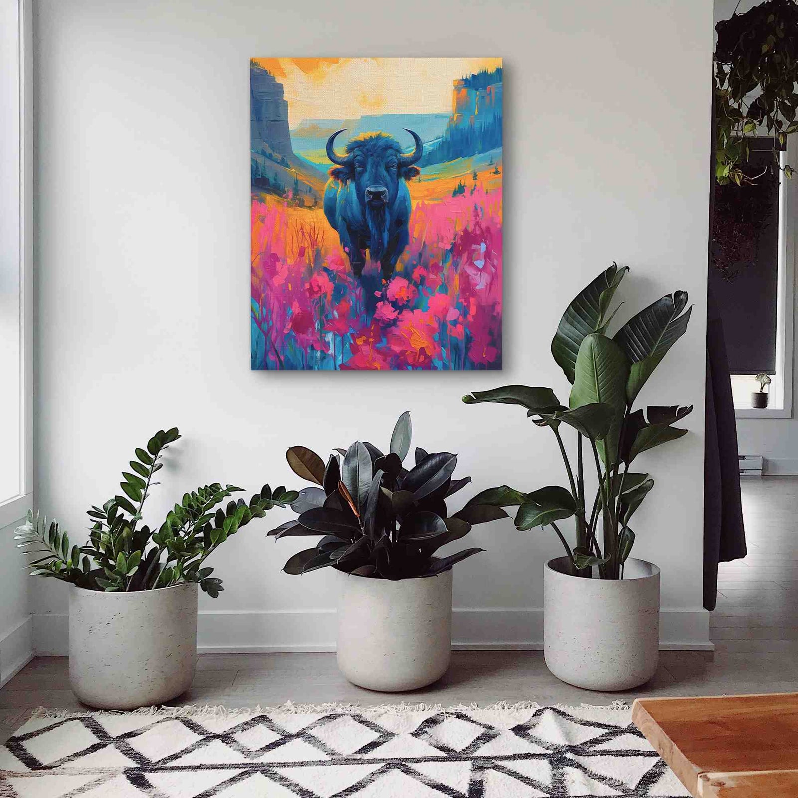 Prairie Bison - Bison Canvas Wall Art